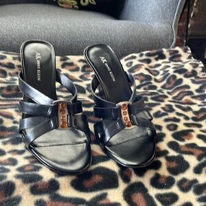 Anne Klein size 8 wedge sandals with jewel accents.  Excellent condition